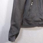 Philosophy  Women's Long Sleeve Faux Leather Zip Up Moto Jacket Charcoal Gray M Photo 4