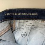 American Eagle Soft Knit Dark Patch Ripped Curvy Skinny Jeans Photo 10