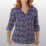 Lilly Pulitzer Cruiser Camp Button Front Shirt In Oh Buoy Swim Lanes Size 6 Photo 0