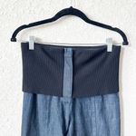 Tibi  Dark Wash High Rise Banded Waist Jeans Photo 3