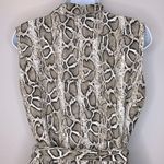 Laura Bianchi Italian Linen Snake Print Button Down Dress Photo 5