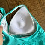 Lands' End  Womens Solid Teal Green Racerback Tankini Swim Suit Top Plus Size 16 Photo 2