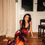 New Tie Dye and Lace Maxi Dress Large Black Photo 5