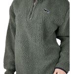 PINK - Victoria's Secret GREEN VICTORIAS SECRET PINK SHERPA PULLOVER Photo 0