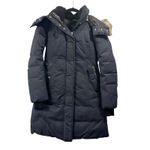 Mackage  Kerry Navy Down Coat Fur Hood Longline Parka Winter Jacket XS Photo 2