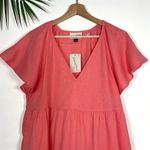 Universal Threads 🆕 Universal Thread Linen Blend Flutter Short Sleeve Mini Skater Dress Photo 6