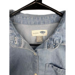 Old Navy  Button Up Long Sleeve Medium Wash Denim Cotton Shirt Photo 1