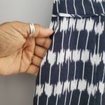 Loft  Blue & White Striped Linen Blend Aline Mini Skirt 12 Photo 2