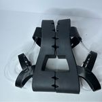 New Faux Leather Chunky Black Platform Sandals 11 Ankle Straps Photo 6