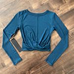 Noli  Wrap Rib Long Sleeve Top - NEW - Size Small - Marine color Photo 2