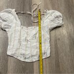 Free People Seratonin Corset Top Shirt Blouse Linen Ivory Combo XS Photo 4