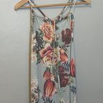 JODIFL  Blooming Halter Floral Strapless Floor Length Dress Large Green Pink Photo 3