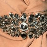 EXPRESS  Peach Rhinestone Brooch Design Embellished T-Shirt Dress NWOT $68 ‎ XS Photo 4