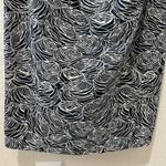 LELA ROSE Women's Navy Floral Rose Print Drape Crew Neck Pencil Dress, Size 8 Photo 6