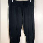 Victoria's Secret Victoria’s Secret black cut out Capri yoga pants size L Photo 0