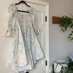 Selkie Shabby Chic Dress Sweetcorn Floral Watercolor Mini Dress Revolve Size XS White Photo 9