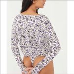 Free People NWT!  Kaya Printed Floral Bodysuit Photo 3