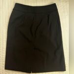 Banana Republic Wool Skirt Black Stretch Pencil Office Career Work Photo 1