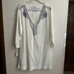 American Eagle  Outfitters White Embroidered Tunic Dress Flowy Beach Cover Up XL Photo 1