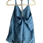 Doe & Rae NWT  DENIM PEPLUM TOP Photo 1