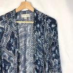 Knox Rose  Blue Paisley Floral Duster Kimono Cardigan S/M Photo 2