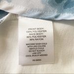 Wishful park Blue White Tie Dye Scoop Neck Tank NWT Junior Small Faux Buttons Photo 6