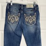 Miss Me Womens 27 Chloe Boot Cut Blue Denim Jeans Bedazzled Pockets Photo 4