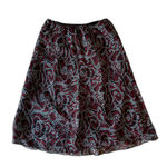 Dress Barn  | Floral Dotted Skirt Knee Length Lined Size Small Red Stretchy Photo 0