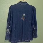 Deadstock Vintage Blue Jean Jacket Embroidered Palm Trees Size 3X Photo 8