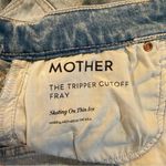 MOTHER The Tripper Cutoff Fray Denim Jean Shorts Skating On Thin Ice 26 Blue Photo 4