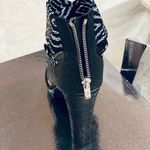 Donald Pliner NIB! Donald & Lisa Pliner Signature B&W+Python Leather High Platform Sandals 8.5 Photo 4