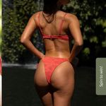 Berlook Jacquard Knot Bikini Top and Jacquard Tie Bikini Bottom 08 Red Size L Photo 3