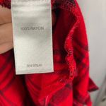 J.Jill Womens 2X Red Plaid Rayon Button Down Long Sleeve Shirt Top Photo 7