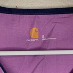 Carhartt purple v neck scrub top with pockets women’s size small Photo 4