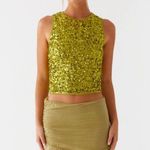 Peppermayo  Green Sequin Two-Piece Set Photo 1