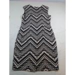 Vince Camuto Black White Chevron Cap Sleeve Sheath Dress – Size 16 Photo 7