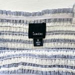 Lumière New  Striped Smocked Babydoll Dress Blue White Photo 17