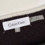 Calvin Klein Womens Black Flare Sleeve Round Neck Gauzy Blouse sz M Preppy Chic Photo 3