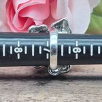 None Silver Tone & Pink Enamel Large Statement Flower Ring Size 7 Fashion Cocktail Photo 7