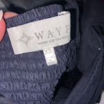 WAYF Blue Ruched Bustier Crop Top Photo 2