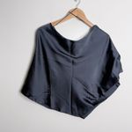 Massimo Dutti NWT Massimo Dutti Studio Satin Co-ord Top Navy Size Medium Photo 1