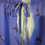 Badgley Mischka Blue Print Lined Wide Leg Pull On Pants Women L Photo 5