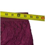 Ann Taylor Maroon Lace Pencil Skirt Women Petite Size 2 | 49-3 Photo 4