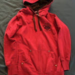 Harley Davidson Women’s Hoodie, Red With Black Embroidered Sequins, Zip Medium Photo 0