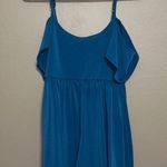 Urban Outfitters Women’s  Blue Cold shoulder romper size medium wedding summer Photo 2