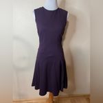 Diane Von Furstenberg Diane von Furstenburg purple textured panel sleeveless a-line dress 6 Photo 8