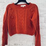 Sugar Moon Sweater Size XS Color Terracotta Pullover Cropped Sweater Photo 5