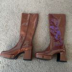 Charles and Keith  Patent Platform Knee High Boots Photo 6