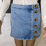 Free People  little daisy button side denim skirt size 6 Photo 0