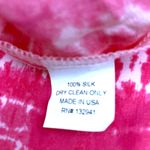 Amanda Uprichard  Pink Silk Tie-Dye Wide Leg Pants | Boho Resort Chic | Size M Photo 11